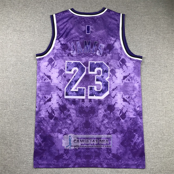 Camiseta Los Angeles Lakers LeBron James NO 23 Select Series 2023 Violeta